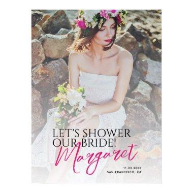 Modern Rustic Let's Shower Our Bride Welcome Sign