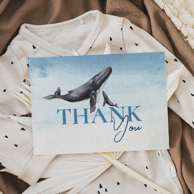 Modern Rustic Ocean Flat Baby Shower Thank You
