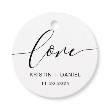 Modern Rustic Script Calligraphy Love Tag