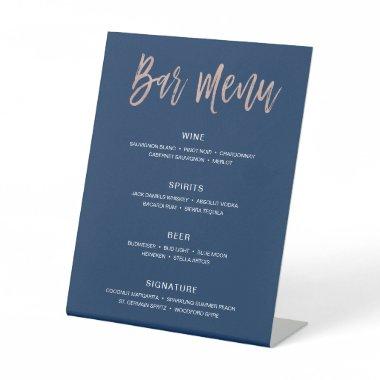 Modern Rustic Wedding Bar Menu Sign Drinks