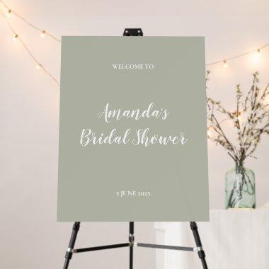 Modern Sage Script  Welcome Sign