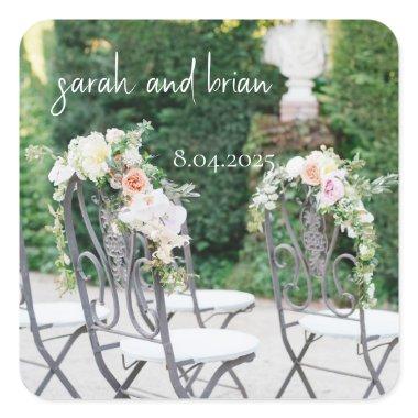 Modern Save the Date Custom Stickers