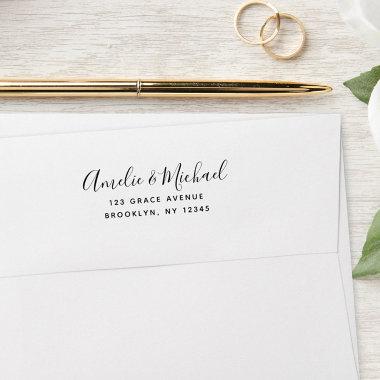 Modern Script Vintage Calligraphy Wedding Envelope