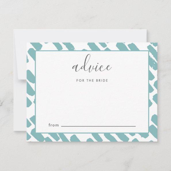 Modern Script Advice for the Bride Blue and White