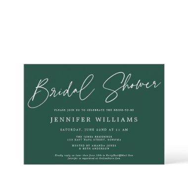 Modern Script Beautiful Dark Green