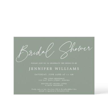 Modern Script Beautiful Sage Green