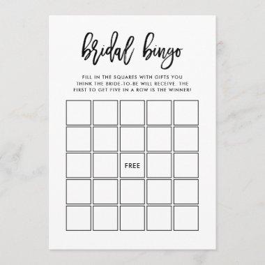 Modern Script | Bridal Shower Bingo Game Invitations