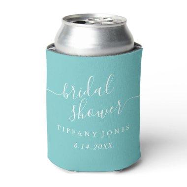 Modern Script Bridal Shower Can Cooler