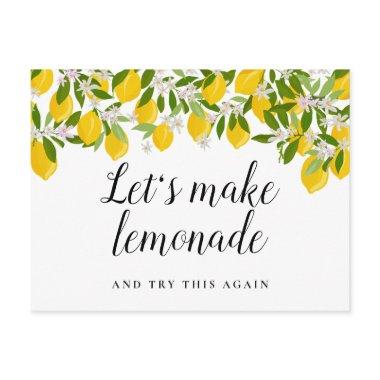 Modern Script Bridal Shower Change of Date Lemons PostInvitations