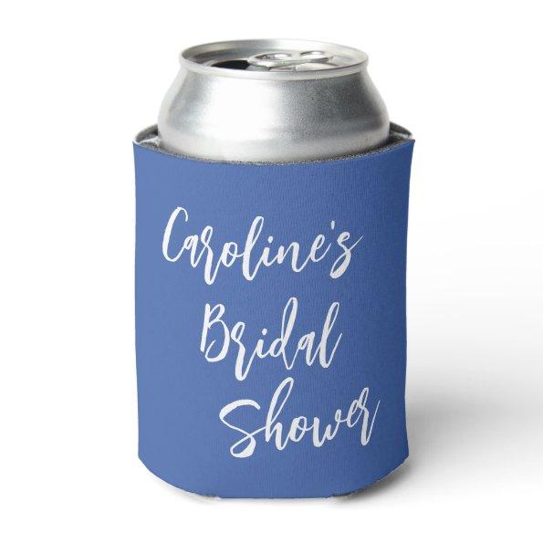 Modern Script  Custom Royal Blue Can Cooler