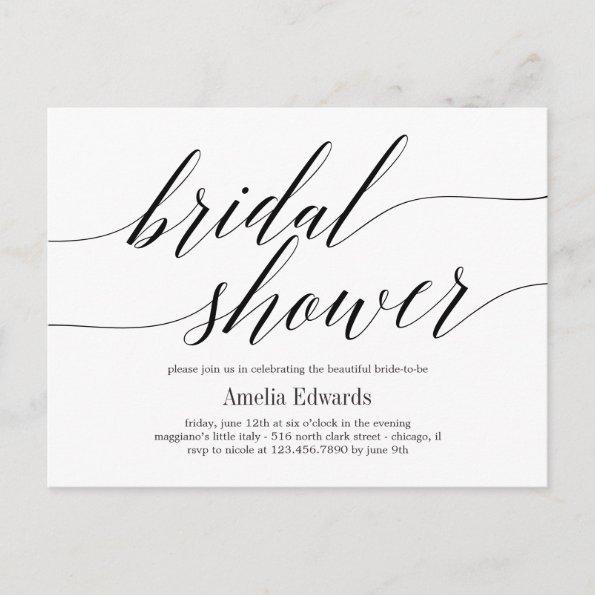 Modern Script EDITABLE COLOR Bridal Shower Invite