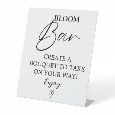 Modern Script Flower Bar  Sign