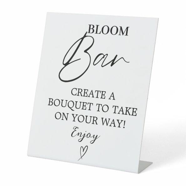Modern Script Flower Bar  Sign