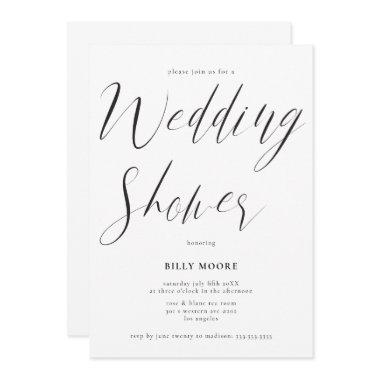 Modern Script Gender Neutral Wedding Shower