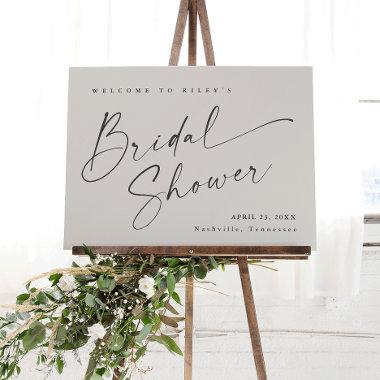 Modern Script Ivory Boho  Welcome Foam Board