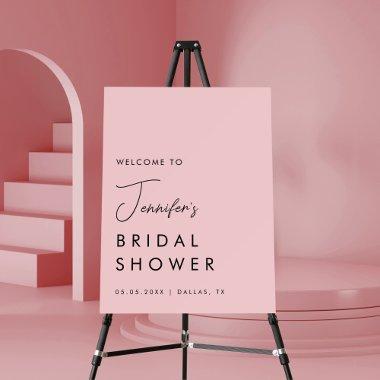 Modern Script Pink Blush  Welcome Foam Board