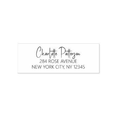 Modern Script Professional Personal Return Address Self-inking Stamp