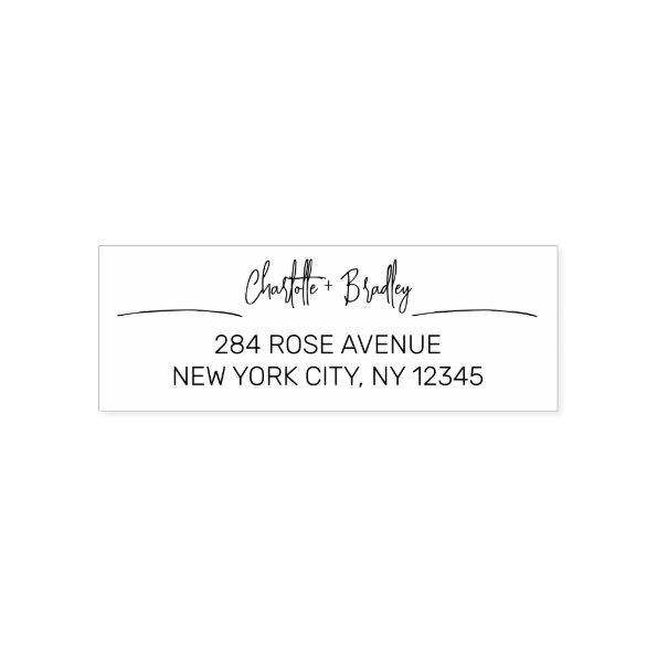 Modern Script Professional Personal Return Address Self-inking Stamp