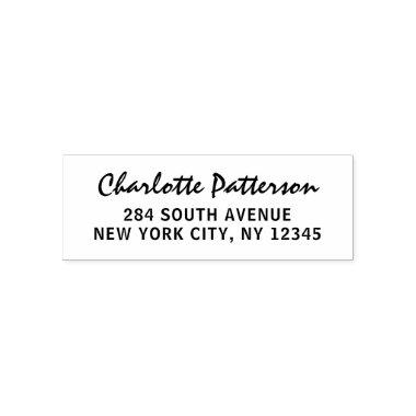 Modern Script Professional Personal Return Address Self-inking Stamp