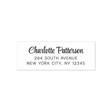 Modern Script Professional Personal Return Address Self-inking Stamp