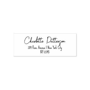 Modern Script Professional Personal Return Address Self-inking Stamp