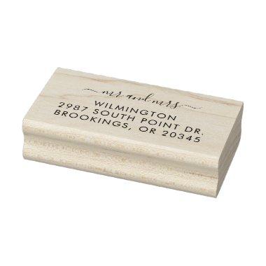 Modern Script Return Address Rubber Stamp