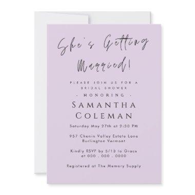 Modern Script She's Getting Married
