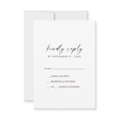 Modern Script Simple RSVP Card