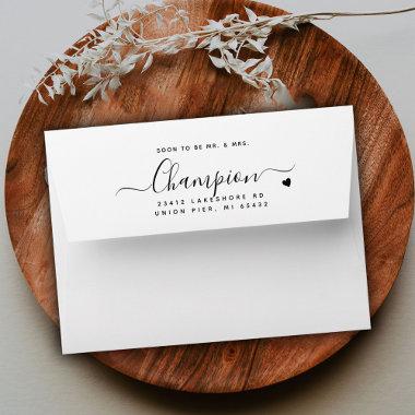 Modern Script Soon To Be Wedding Return Address Envelope