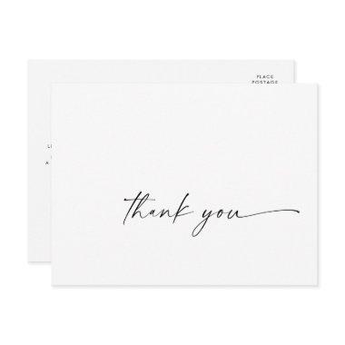 Modern Script Thank You PostInvitations