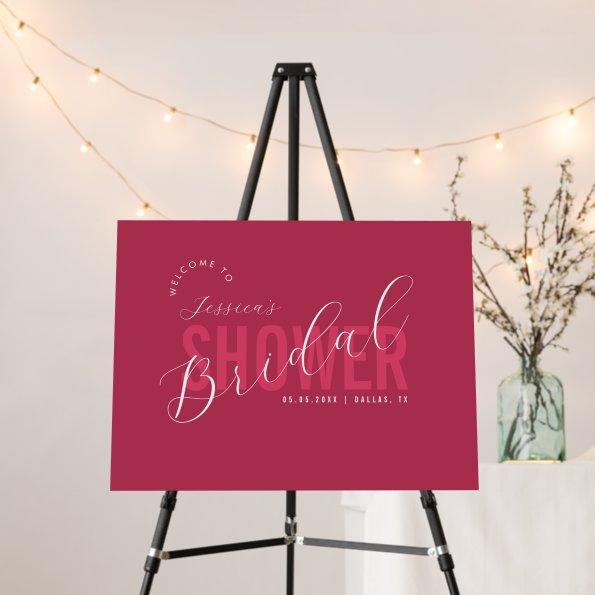 Modern Script Viva Magenta  Welcome Foam Board