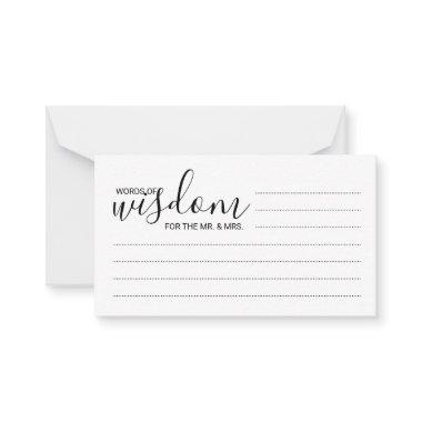 Modern Script Wedding Advice and Wishes Invitations