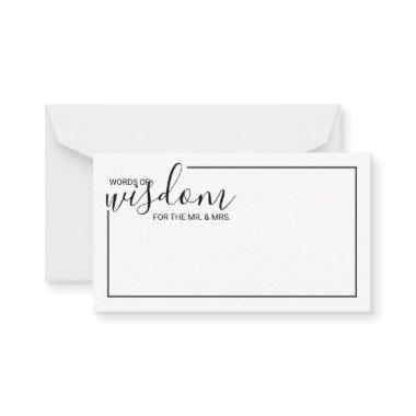 Modern Script Wedding Advice and Wishes Invitations