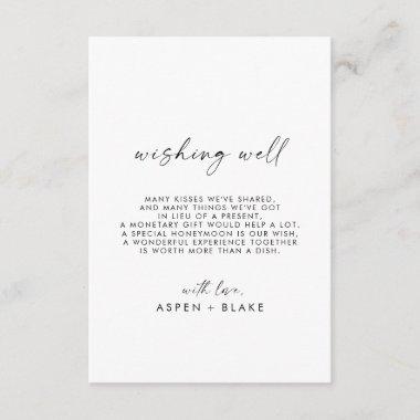 Modern Script Wedding Wishing Well Invitations