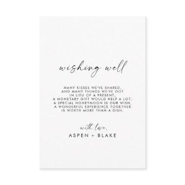 Modern Script Wedding Wishing Well Invitations