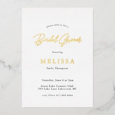 Modern Scripted Gold  Foil