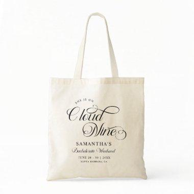 Modern She Is On Cloud 9 Bachelorette Weekend Tote Bag