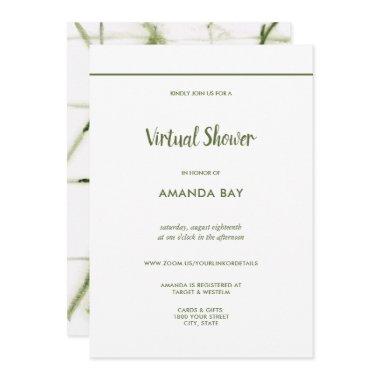 Modern Shibori Watercolor Virtual Bridal Shower Invitations