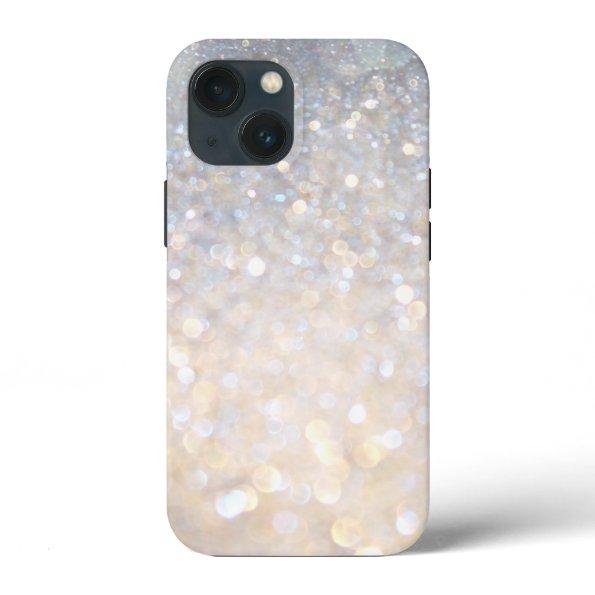 Modern Silver Gold Glitter iPhone 13 Mini Case
