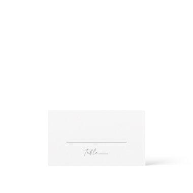 Modern Silver Script Flat Wedding Place Invitations