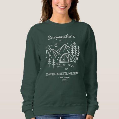 Modern Simple Camping Bachelorette Party Nature Sweatshirt