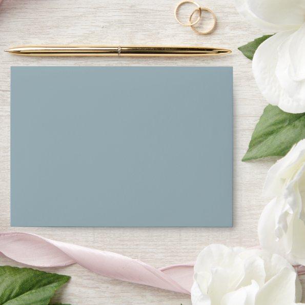 Modern Simple Dusty Blue Wedding Envelope