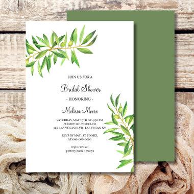 Modern simple olive branch