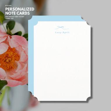 Modern Simple Personalized Blue Note  with Bow