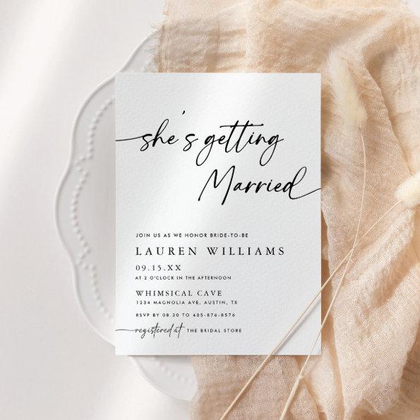 Modern Simple She's Getting Married