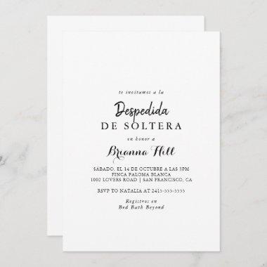 Modern Spanish Bridal Shower Invitations