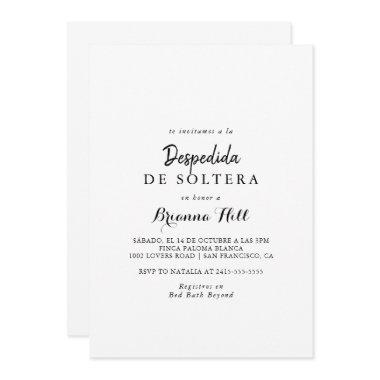 Modern Spanish Bridal Shower Invitations