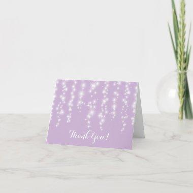 Modern Sparking twinkle lights Thank You Note Invitations