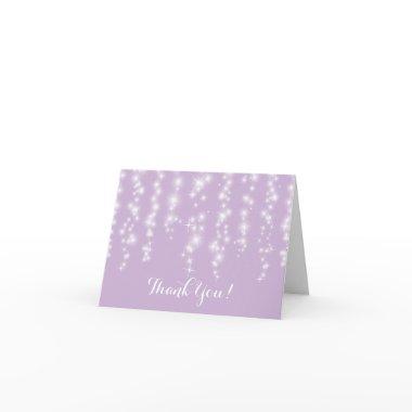 Modern Sparking twinkle lights Thank You Note Invitations