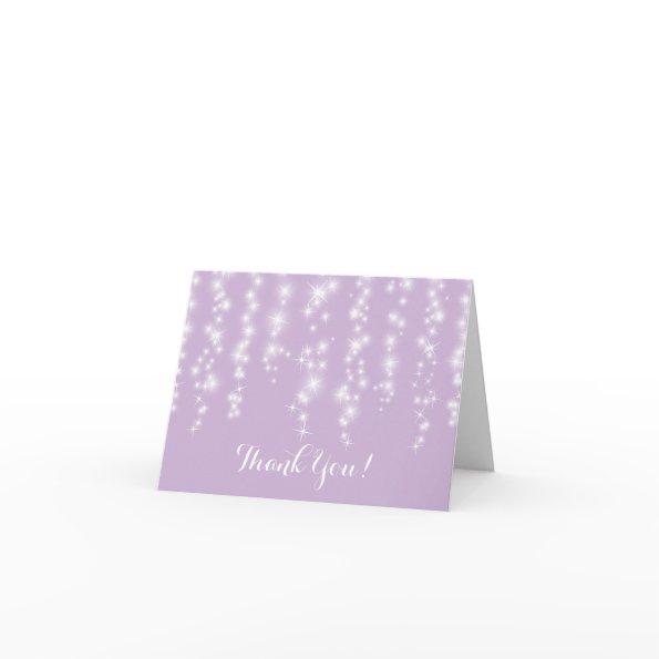 Modern Sparking twinkle lights Thank You Note